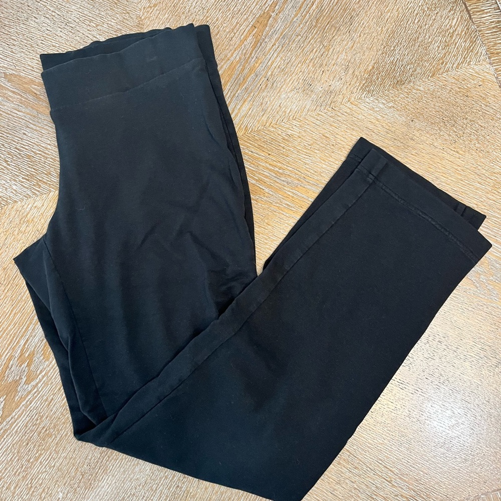 Pure JILL Ponte Slim Leg Pants Small Petite black Stretch Waist 32” Inseam 29”